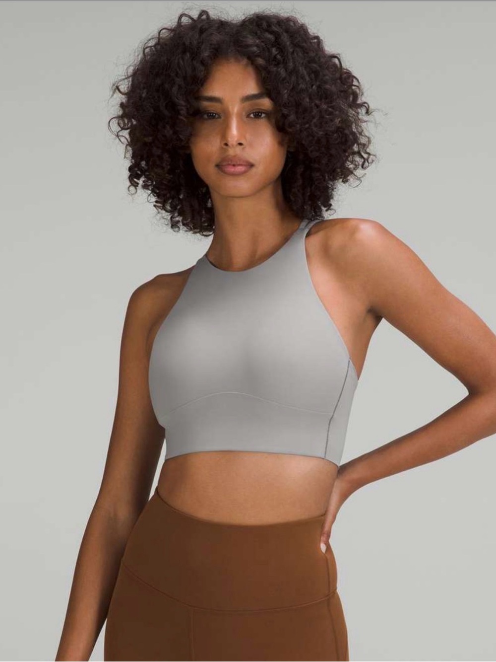 Lululemon Like A Cloud High-Neck Longline bra B/C - Gull Grey